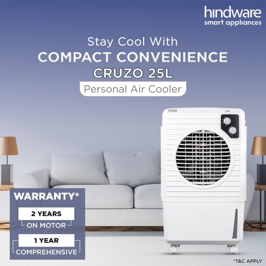 Hindware Smart Appliances Cruzo 25L Personal Air Cooler